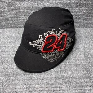 Jeff Gordon 24 Hat Cap Strap Back Mens One Size Black Red NASCAR Racing Cadet